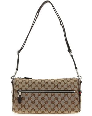 Gucci Gg Fabric Shoulder Bag - Metallic
