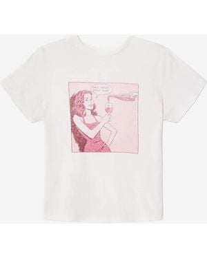 RE/DONE Printed Cotton T-Shirt - Pink