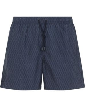 Canali Polyester Swim Shorts - Blue