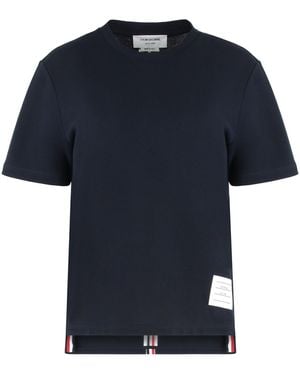 Thom Browne Cotton Crew-Neck T-Shirt - Blue