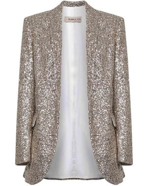 Blanca Vita Sequins Gropsy Jacket - Gray