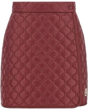 Moncler Square Quilting Skirt - Red