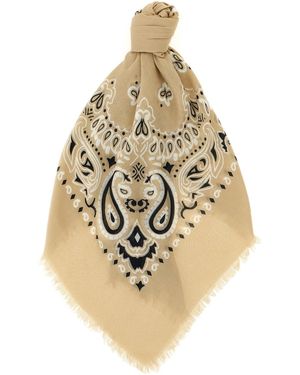 Be You Bandana Stole Scarves And Foulards Beige - Metallic