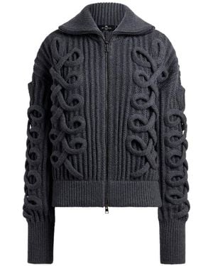 Etro Braided Zip Cardigan - Black