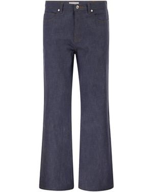A.P.C. Cotton Denim Flared-Leg Jeans - Blue