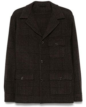 Finamore 1925 Wool Single-Breasted Jacket - Black