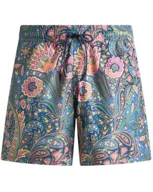 Etro Polyester Swim Trunk Roma Pocket - Blue