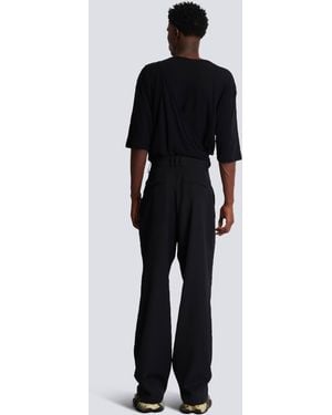 Balmain Loose Tailored Pants - Black