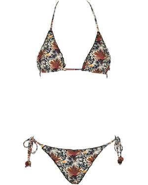 Anjuna Melissa Reversible Bikini With Crochet Trim - Multicolor