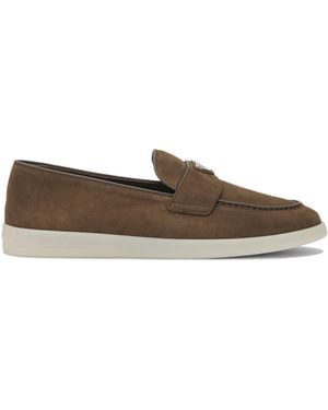 Prada Suede Loafers - Brown