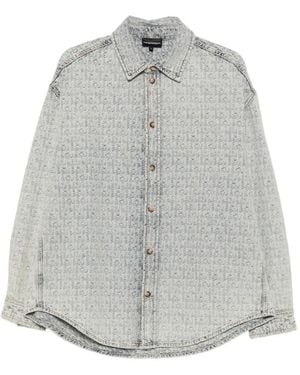 Emporio Armani Monogrammed Shirt - Gray