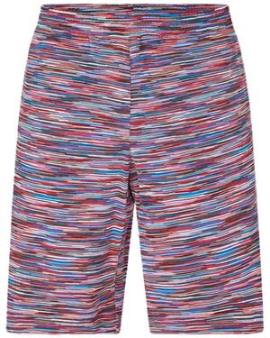 Missoni Striped Jogger Shorts - Blue