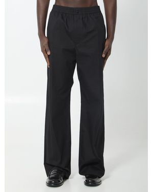 Celine Cotton And Linen Cloth Pants - Black
