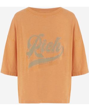 ONE TEE Cotton T-Shirt With Logo Print - White