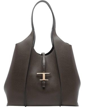 Tod's Medium T-Timeless Shopping Bag - Black