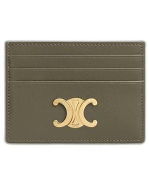 Celine Triomphe Card Holder - Green