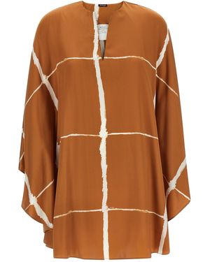 Kiton Caftan Blouse - Brown