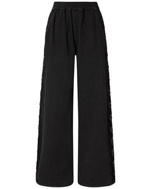 Pinko Pants Lace-Trim - Black