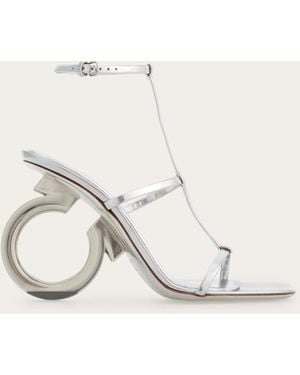 Ferragamo Elina Sandals, Metallic Nappa - Natural