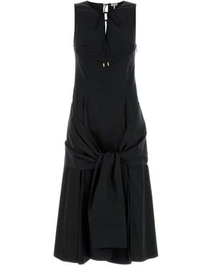 Loewe Poplin Dress Cotton - Black