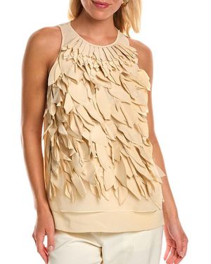 Brunello Cucinelli Silk Sleeveless Top - Metallic