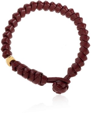 Bottega Veneta "Intrecciato" Bracelet - Red
