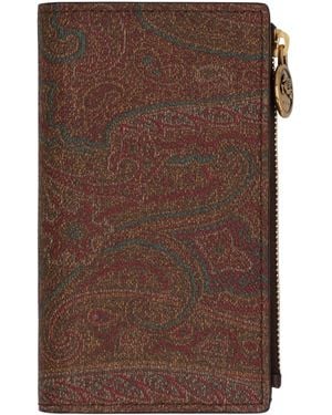 Etro Paisley Wallet - Brown