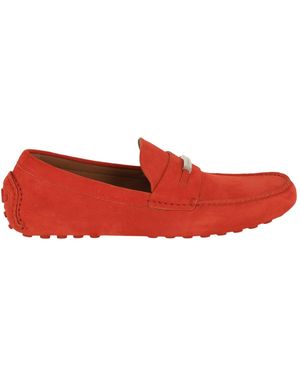 Ferragamo Grenoble Suede Drivers - Red