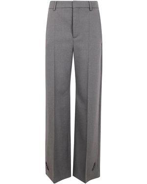 Jean Paul Gaultier Tailoring Trouser With Hem Buttoning Detail - Gray