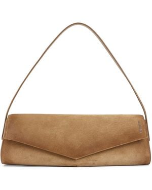 Jil Sander Walnut Kante Flap Shoulder Bag - Metallic