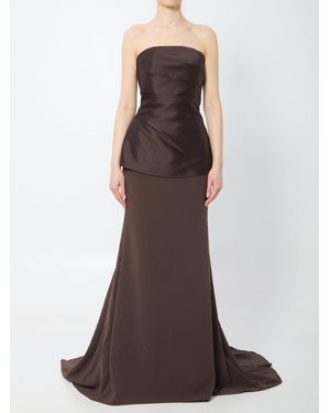 Solace London Alia Maxi Dress - Brown