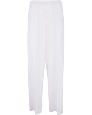 Rossopuro Long Silk Pants - White