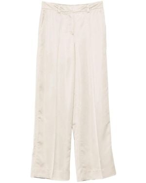 Incotex Neera Wide-Leg Satin Pants - White