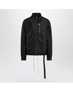 Rick Owens Padded Jacket With Hidden Front Zip - Black