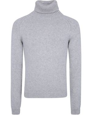 Tom Ford Wool Cashmere Mohair Roll Neck - Gray