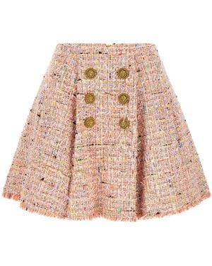 Balmain 'Skater' Skirt - Natural