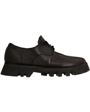 Guidi Zoomorphic Derby Shoe - Black