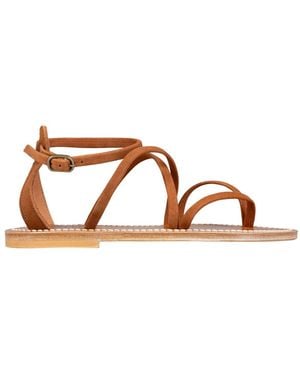 K. Jacques Epicure F Miel Suede Sandals - Brown
