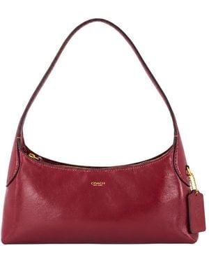 COACH Glazed Brooklyn 26 Shoulder Bag - Red
