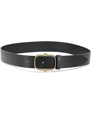 Isabel Marant "Holis" Leather Belt - Black