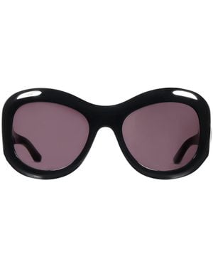 Gucci Double G Geometric-Frame Sunglasses - Purple
