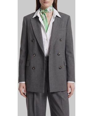 SUTTON NEW YORK Anthracite Double-Breasted Jacket - Gray