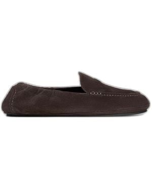 Celine Adam Suede Loafers - Brown