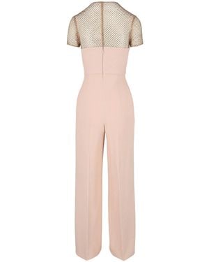 Stella McCartney Crystal-Embellished Short Sleeve Jumpsuit - Pink