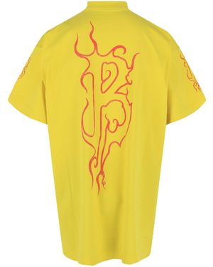 Balenciaga Oversized Darkwave T-Shirt - Yellow