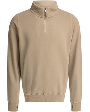 Nonnative Cotton Half-Zip Sweatshirt Sweatshirts - Natural