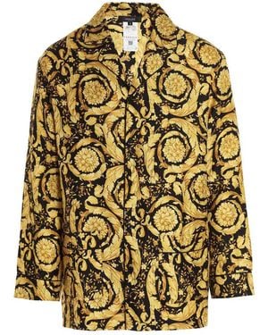 Versace 'Baroque' Pajama Shirt - Metallic
