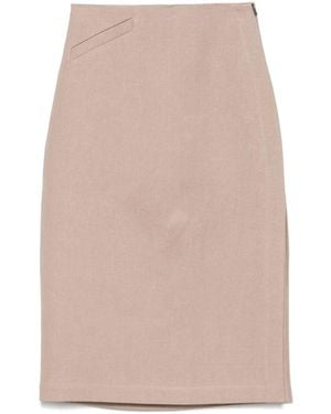 Fendi Waxed Linen Skirt - Natural