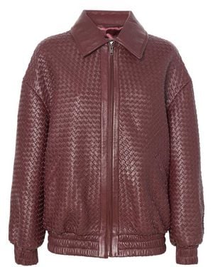 Manokhi Jacket Sara Leather - Purple