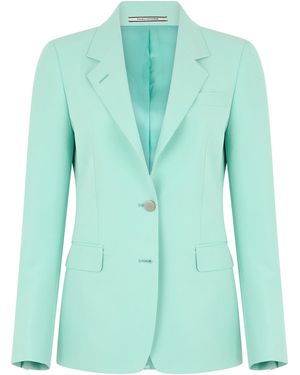 0205 Tagliatore Single-Button Blazer - Green